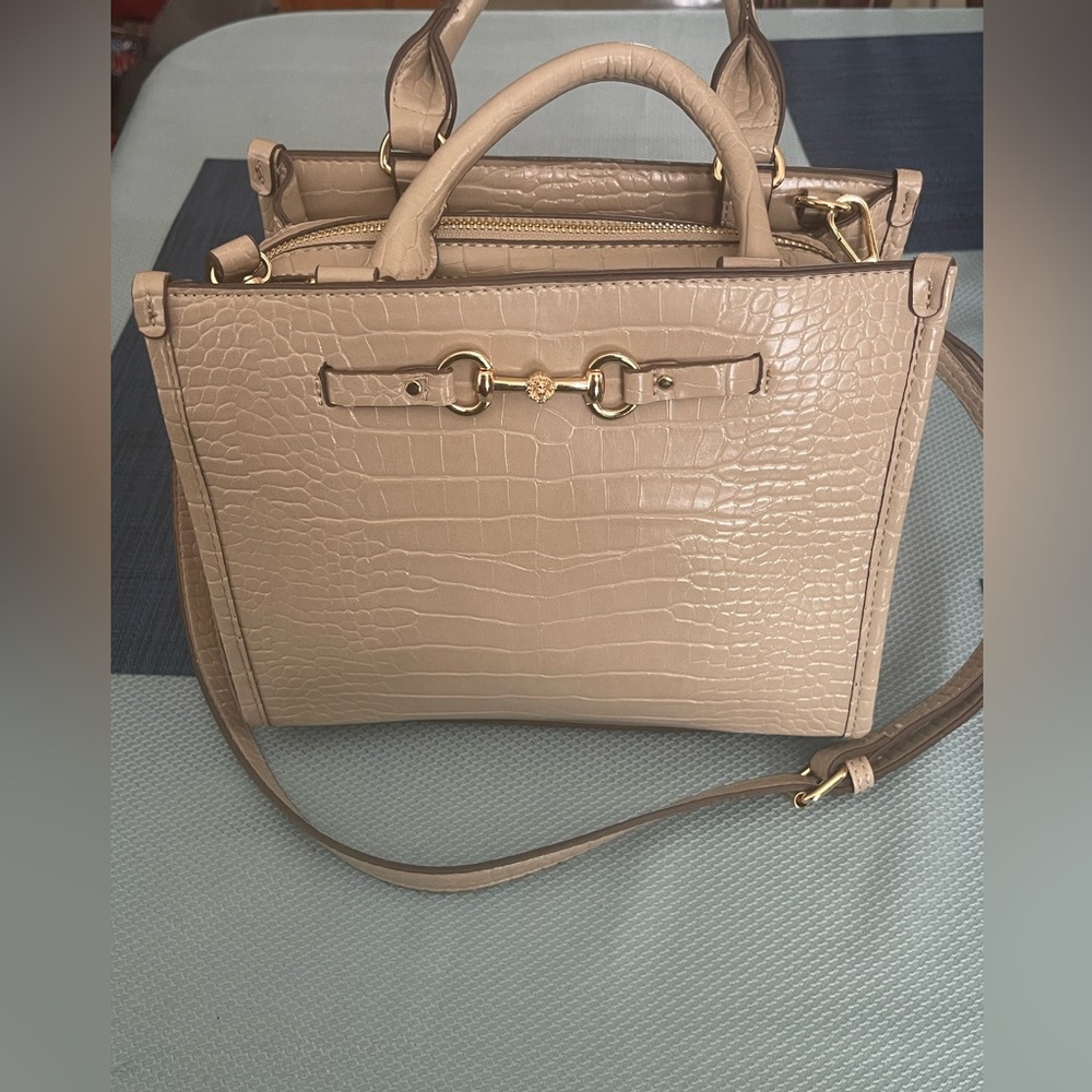 Anne Klein Oatmilk Croc Texure Women’s Bag